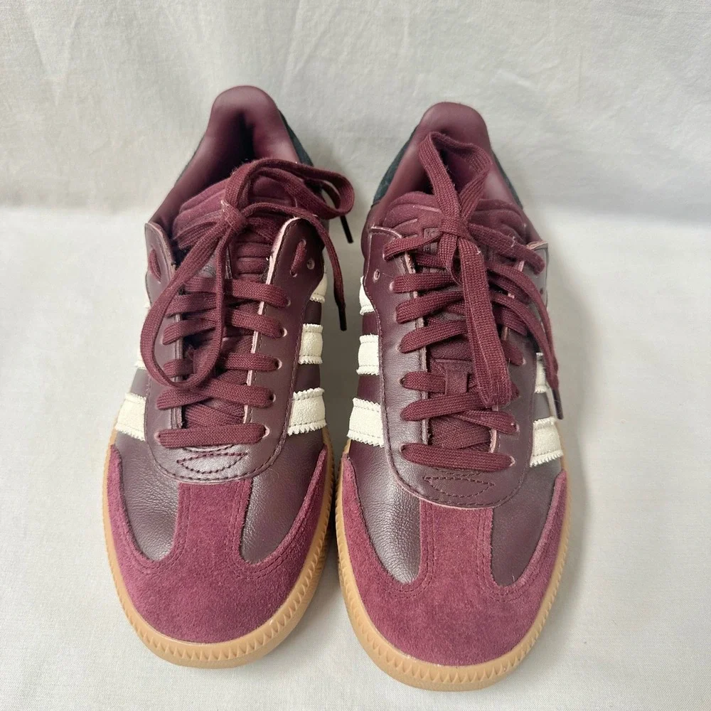 adidas Samba XLG‎ Athletic Shoe - Maroon/Wonder Beige/Gum Men's Size 8